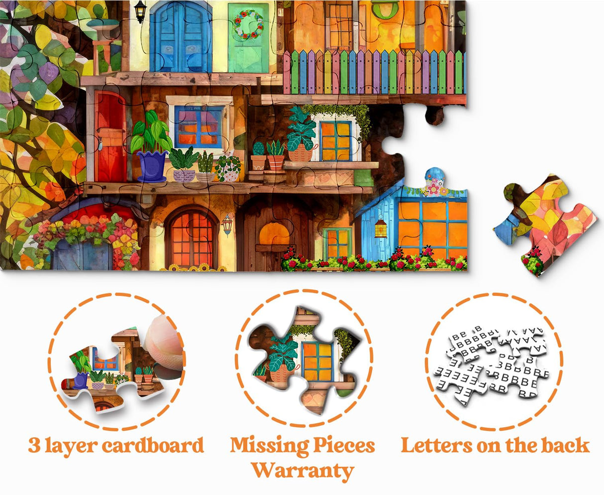 Tree House Puzzles for Adults 1000 Pieces, Fantasy Tree of Life Jigsaw Puzzles, Plant Challenging Hard Puzzles as Nature Decor PPuzzling