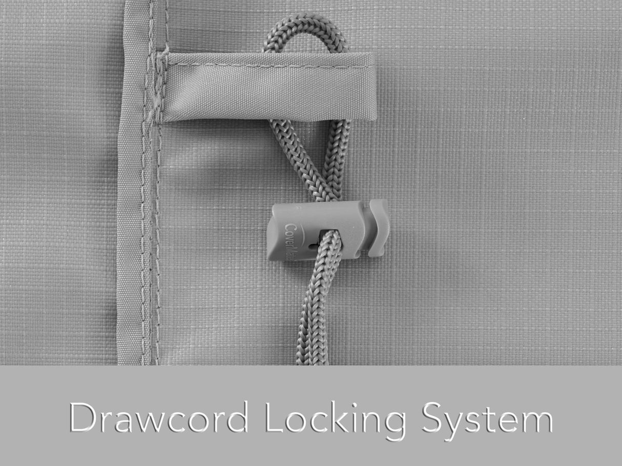 Covermates Round Hot Tub Cover - Heavy-Duty Polyester, Weather Resistant, Drawcord Hem, Outdoor Living Covers, 80DIAMETER x 14H, Ripstop Grey Covermates