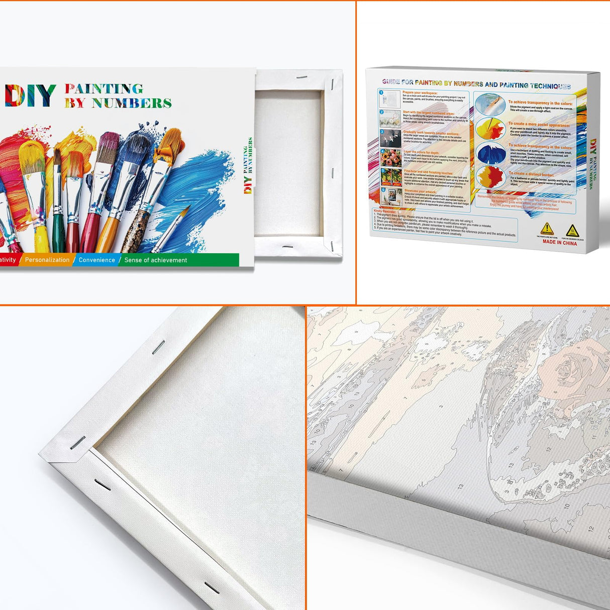 JOOZ Paint by Numbers Kit for Adults with Frame, Beach Sunset Paint by Number with Easel, DIY Beach Rose Oil Painting by Number, Easy Adult Paint by Number Kits on Canvas for Wall Decor 8 x 12 Inch JOOZ