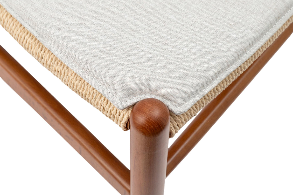 EthanEllen Kitchen and Dining Chairs Set of 2 with Cushion, Wishbone Chairs Set of 2, Wood Wishbone Dining Chair (Walnut) EthanEllen