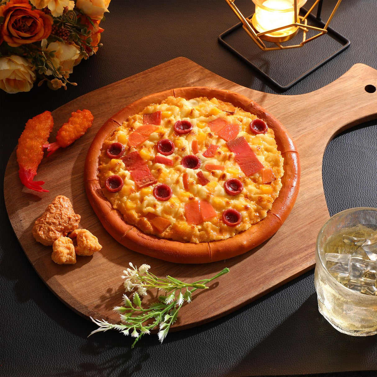 Roshtia 12 Pcs Pizza Peel, 17 x 12 Inches Wooden Pizza Peels for Making Pizza Wooden Pizza Paddle with Handle Hanging Pizza Cutting Board Spatula Paddle for Bread Cheese Kitchen (Acacia Wood) Roshtia