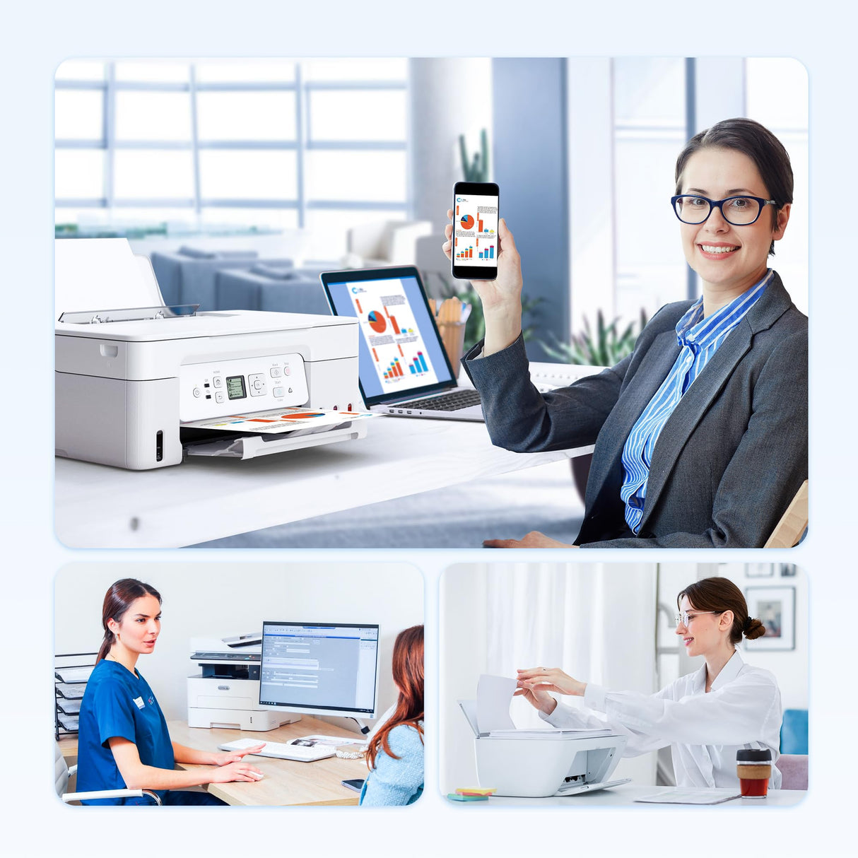 LxTek Compatible Ink Cartridge Replacement for HP 902XL Ink Cartridges Combo Pack, Replacement for HP 902 Ink Cartridges Compatible with Officejet 6978 6968 6962 6958 Printer (4 Pack) LxTek