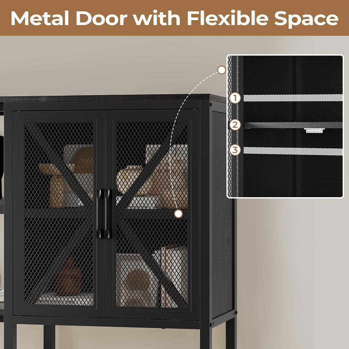 HAUOMS Corner Bookshelf, 6 Tier Industrial Convertible Bookshelf with 6 Fabric Drawers, Corner Bookcase Large L Shaped Storage Display Shelf for Home Office, Living Room, Kitchen, Black HAUOMS