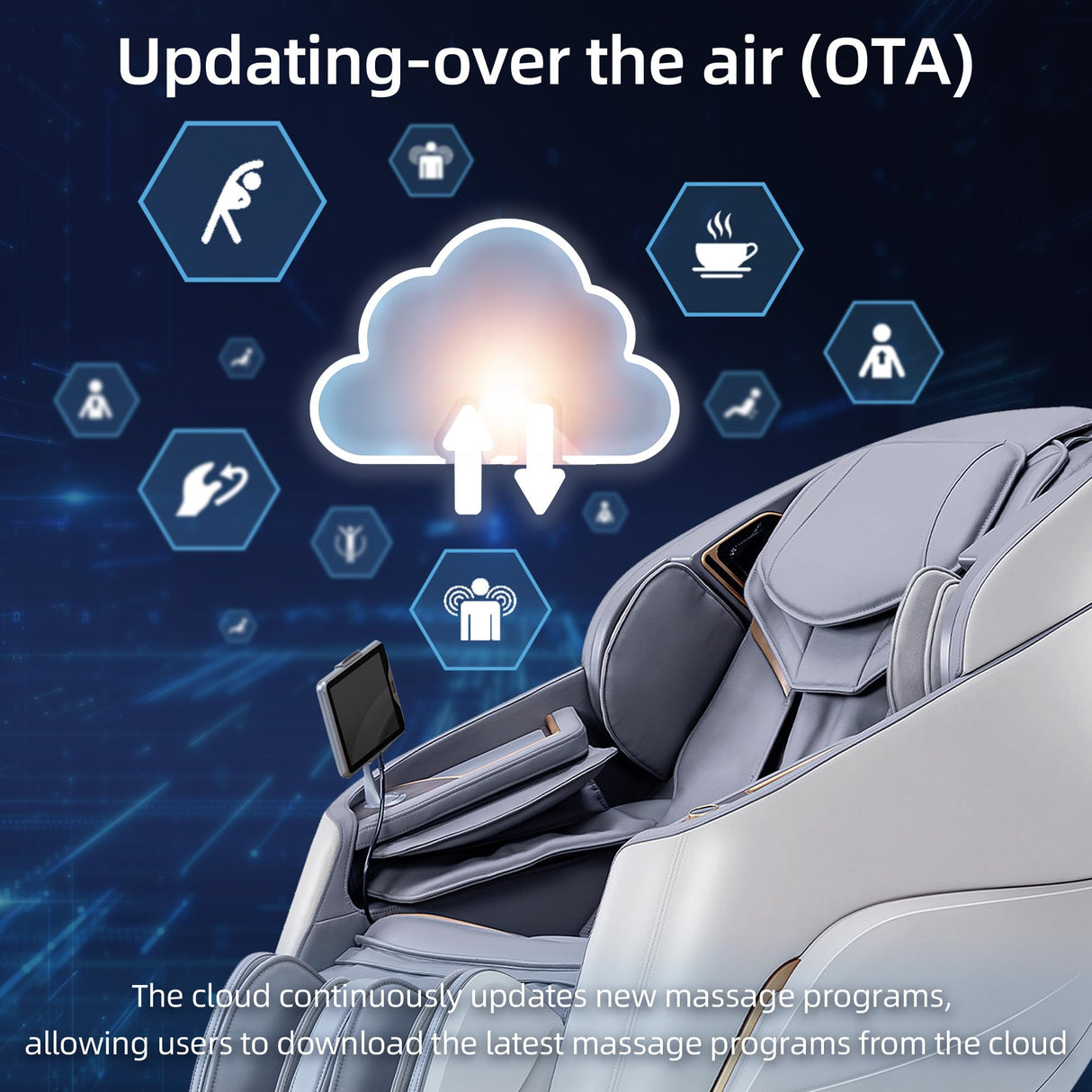 Alfine A710 Pro 4D Massage Chair iRest System, Full Body Zero Gravity Recliner with SL Track, 20 Modes, Yoga Stretching, Health Detection, APP & AI Voice Control and Auto Extendable Footrest (Beige) Alfine