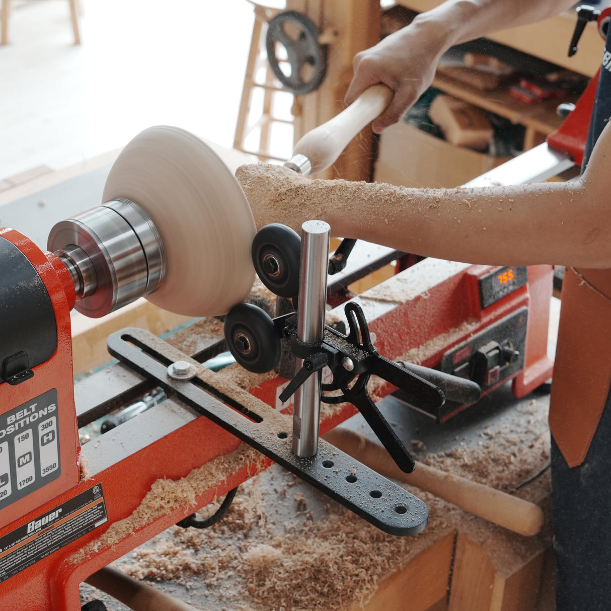 BMWOOD MC-FS6 Woodturning Steady Rest for Bowl Woodturning Lathe. BMWOOD