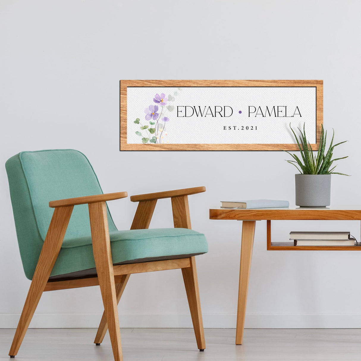 Wedding Sign Personalized, Custom Wood Sign for Couples, Family w/Names and Date, Customized Wooden Sign Engagement Gifts, Personalized Framed Family Name Sign for Home Decor Wall, D8 Customization Mill