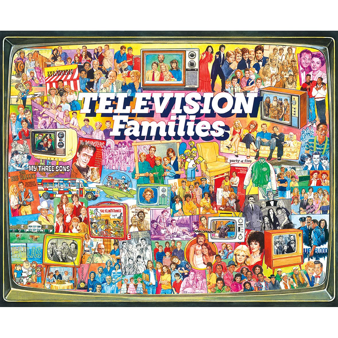 White Mountain Puzzles TV Families - 1000 Piece Jigsaw Puzzle White Mountain