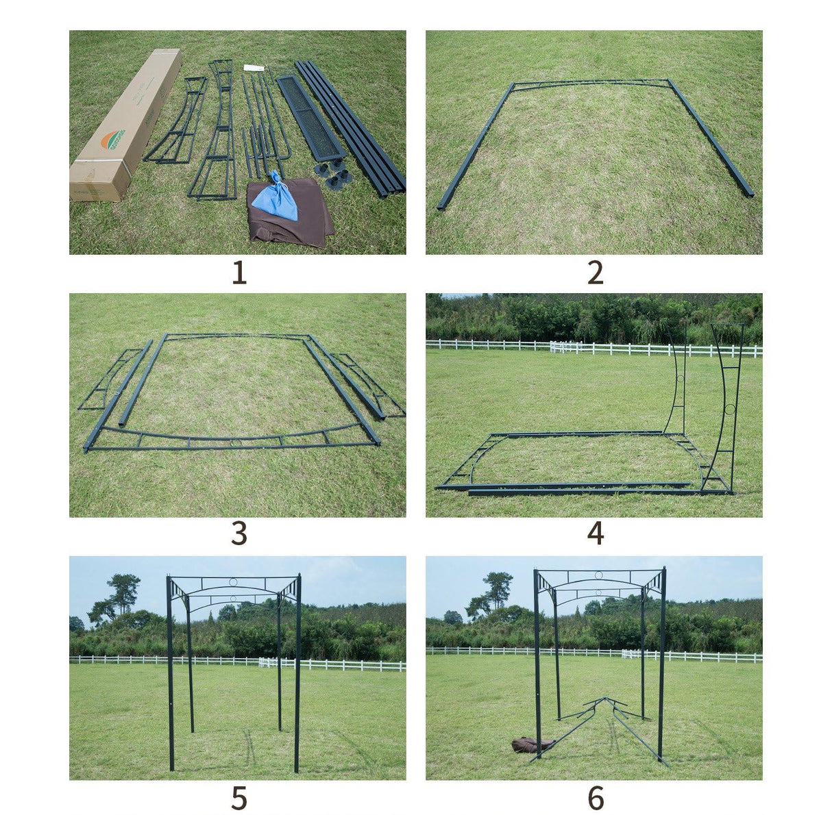 Outdoor Grill Gazebo BBQ Canopy for Outdoor Barbeque Shelter Girll Canopy Grill Gazebo Hardtop (L96 x W60 x H101 Inch) Black Grezone