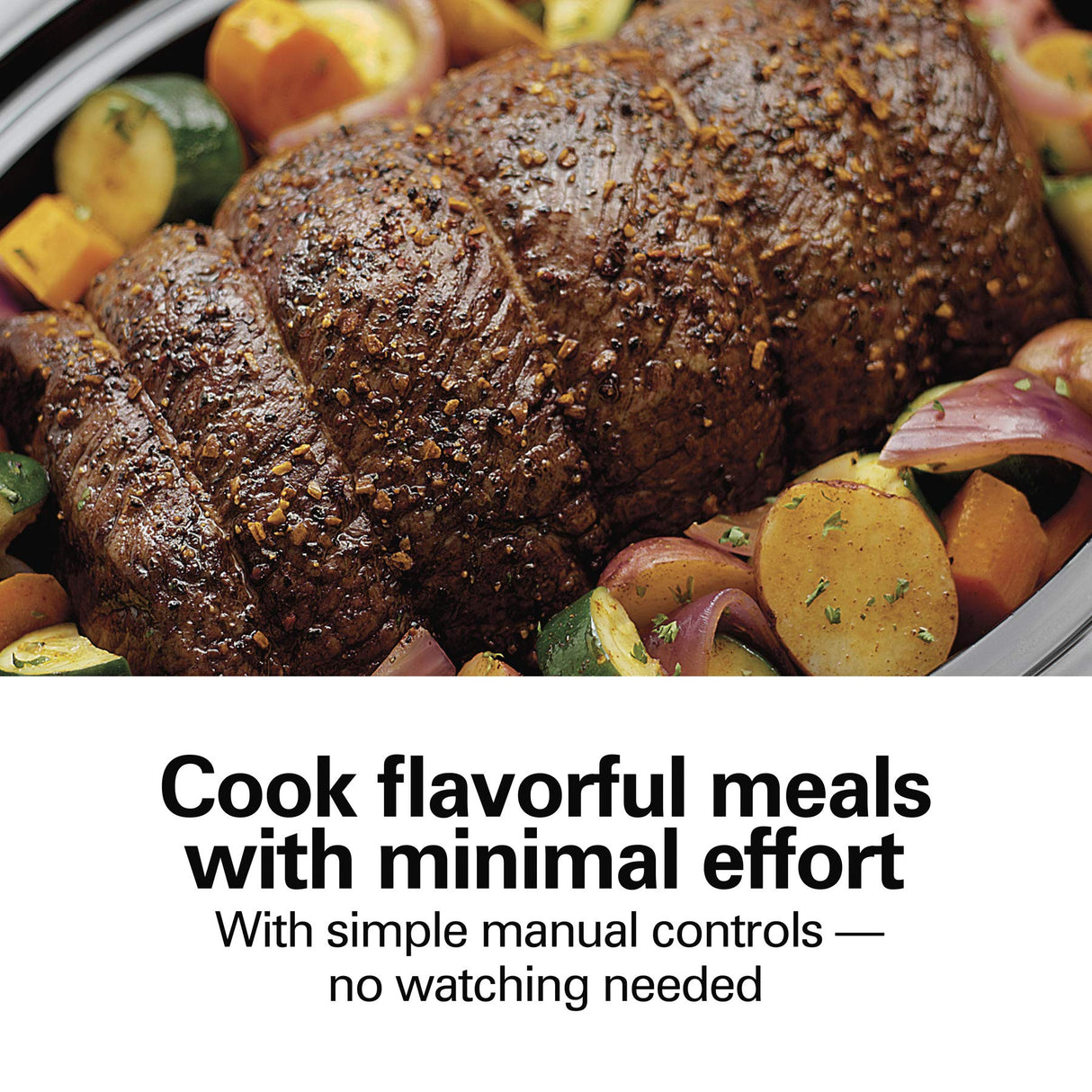 Hamilton Beach Stay or Go Portable Slow Cooker with Lid Lock, Dishwasher-Safe Crock, 6-Quart, Black 33261 Hamilton Beach