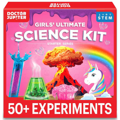 Doctor Jupiter Girls’ Ultimate Science Kit for Girls Ages 8-12| Birthday Gift Ideas for 8-9-10-11-12 Year Old Girl| STEM Learning & Educational Toys| 50+ Experiments, Summer Activities