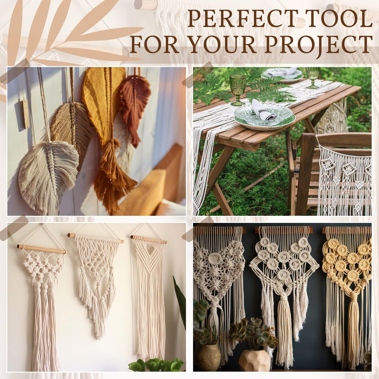 Tandefio 108 Pcs Macrame Supplies Include Macrame Board Metal Adjustable Holder with 100 T Shaped Pins Double Sided Grids Bracelet Making Board with Brush Scissor Ruler for Braiding Bracelet Creating Tandefio