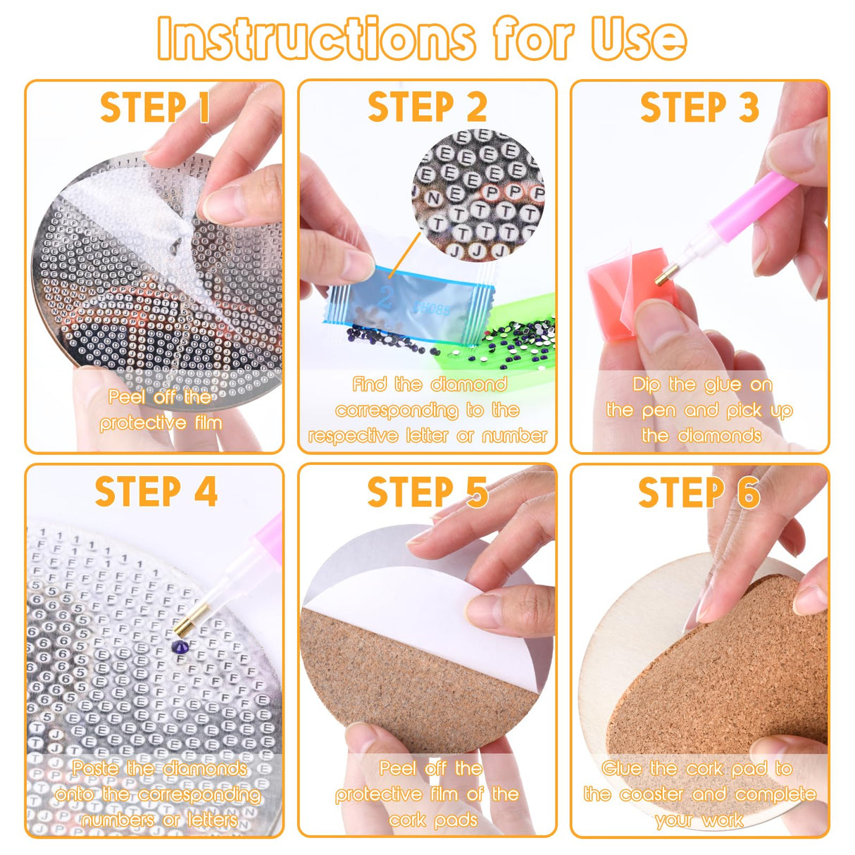 TresBeaux Diamond Painting Coasters Kit, 8 PCS DIY Music Star Diamond Art Coasters with Holder, Diamond Art Kits for Adults, Unique Gift for Music Lovers and Fans TresBeaux