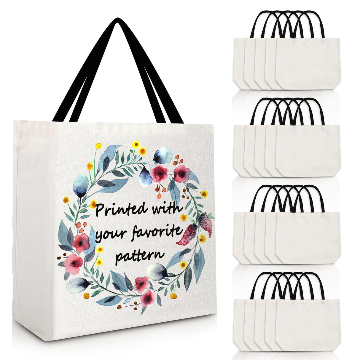 20pcs Sublimation Tote Bags Blanks,Sublimation Blanks Tote Bag Sublimation Totes Blank Tote Bags Bulk Canvas Tote Bags Sublimation Canvas Bags Blank Canvas Tote Bags Bulk Grocery Bag White Tote Bag KKSUBCA