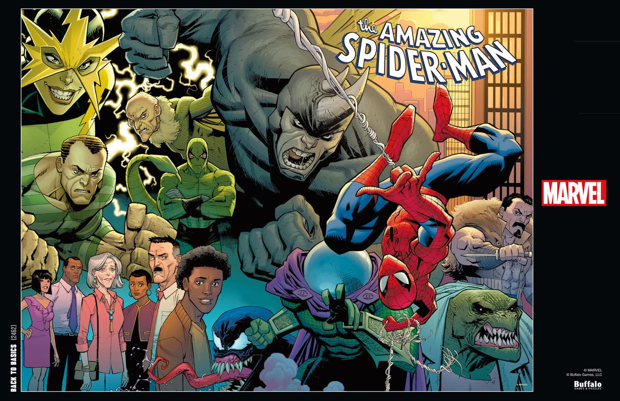 Buffalo Games - Marvel - Back to Basics (Spider-Man) - 1500 Piece Jigsaw Puzzle for Adults Challenging Puzzle Perfect for Game Nights - Finished Size is 38.50 x 26.50 Buffalo Games