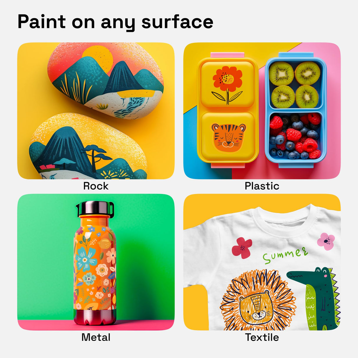 ARTISTRO Acrylic Paint Pens, Acrylic Paint Markers Dual Tip Markers, Acrylic Markers for Fabric, Canvas, Rock, Glass, Wood, Paper, DIY, Paint Markers (Dual Tip Dot + Brush, 24) ARTISTRO