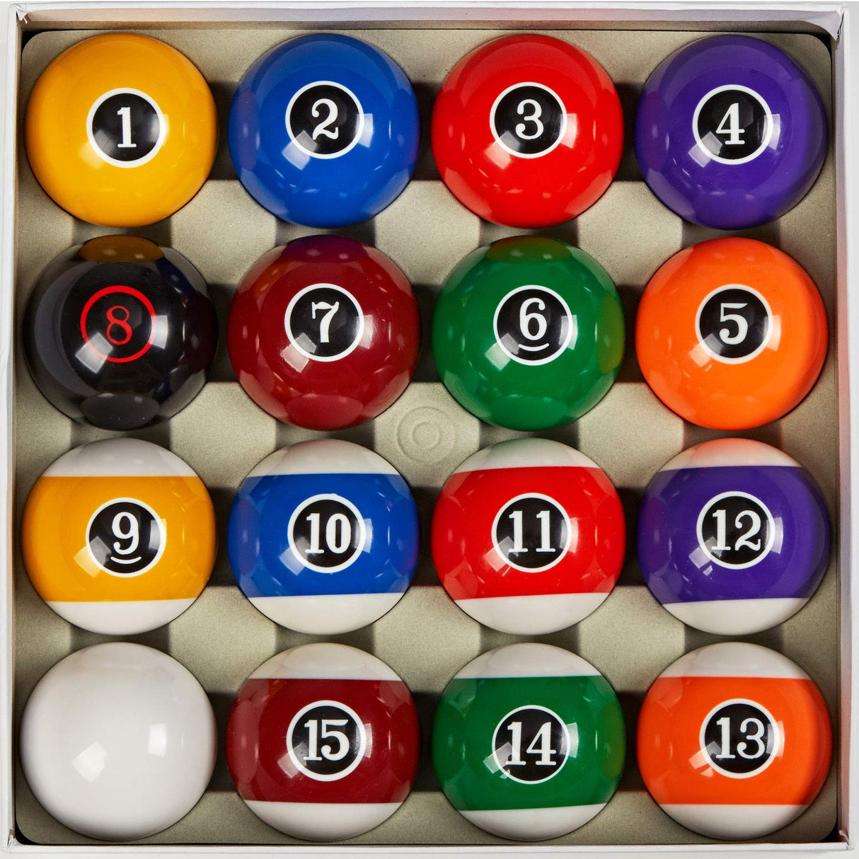 Collapsar Deluxe 2-1/4 Inch Regulation Size Billiards Pool Table Billiard Ball Set Complete 16 Pool Balls Set (Several Style Available) (Modern Style) Collapsar