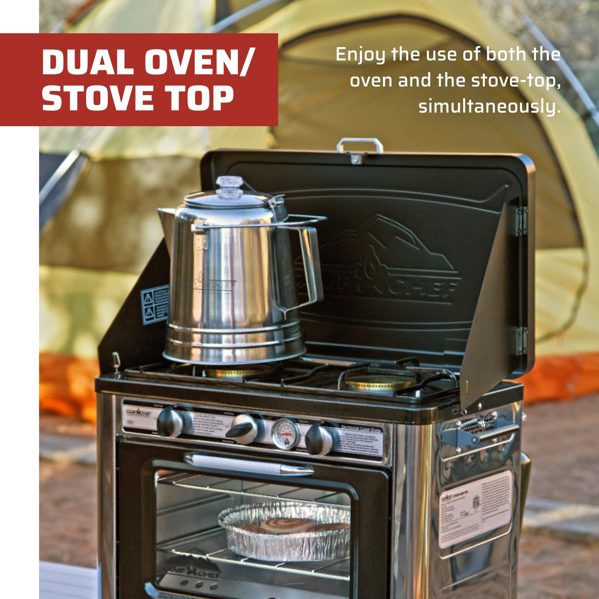 Camp Chef Outdoor Oven - Outdoor Oven for Camping Gear & Outdoor Cooking - Internal Dimensions 11" L x 16" W x 9" H Camp Chef