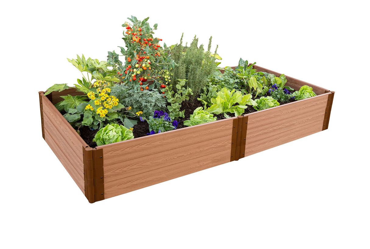Frame It All Classic Sienna Raised Garden Bed 4' x 8' x 16.5" 1 inch Profile Frame It All