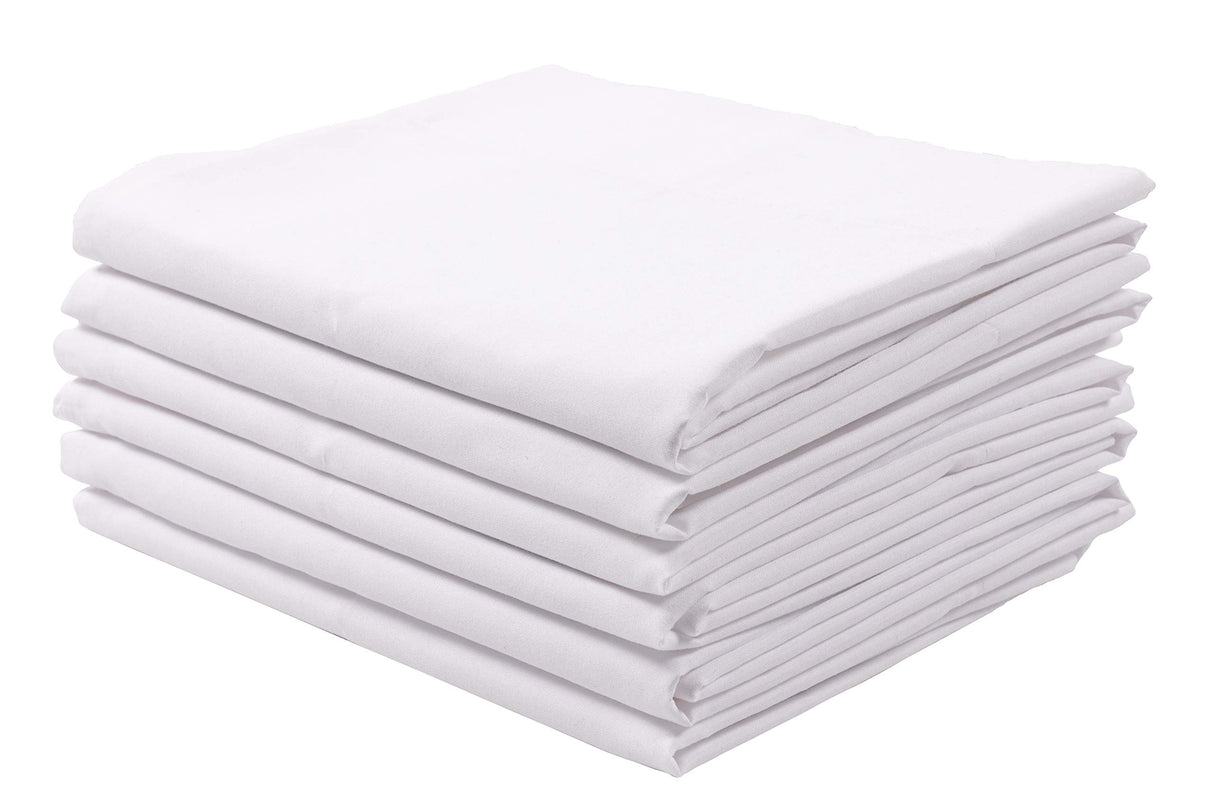 KAF Home Brushed Microfiber Pillow Cases Bulk Pack, Control Allergies and Ensure Sound Sleep, Set of 12, White KAF Home