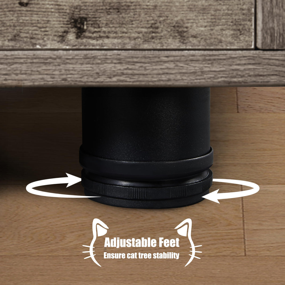 Yaheetech Litter Box Enclosure with Cat Tree, All-in-one Indoor Kitten House w/Scratching Posts, Wooden Cat Litter Box Furniture w/Kitty Condo, Platform, Greige/Beige Yaheetech