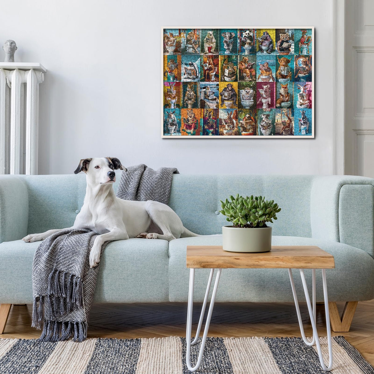 Funny Animal Puzzles 1000 Piece Puzzle for Adults, Pooping Animal Puzzle Jigsaw Puzzles Colorful Puzzle, Lion Elephant Panda Animal Kingdom Puzzle BBOLDIN