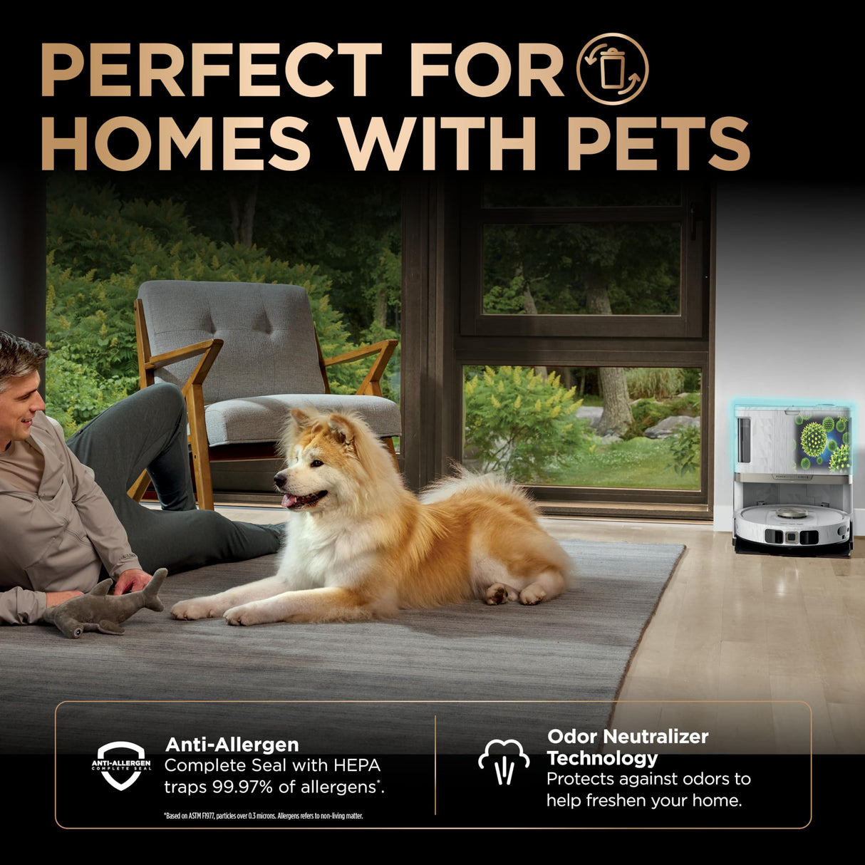 Shark Robot Vacuum & Mop Combo, PowerDetect NeverTouch Pro, Self-Emptying, Self-Refill with Self-Clean Pad Wash & Dry, 60-Day Debris Capacity, 30-Day Refill Tank, 5 PowerDetect Technologies, AV2800ZE Shark