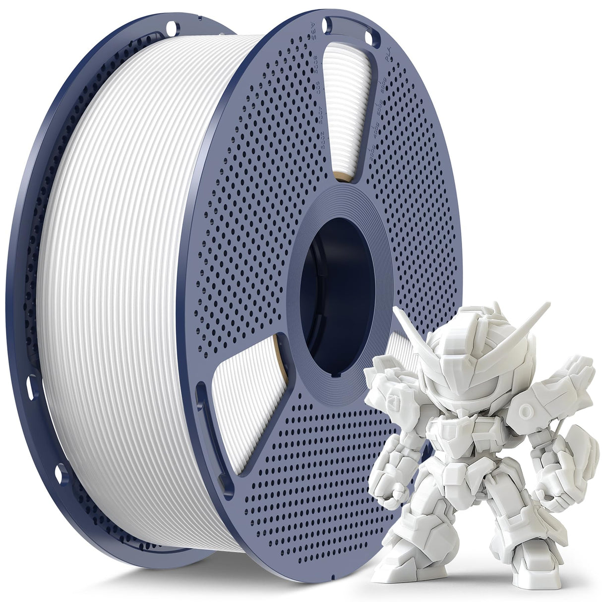 SUNLU High Speed PLA Meta Filament, 1KG PLA 3D Printer Filament 1.75mm, Tougher Neatly Wound 3D Filament, Dimensional Accuracy +/- 0.02 mm, Fits for Most FDM 3D Printers, 1KG Spool(2.2lbs), White SUNLU