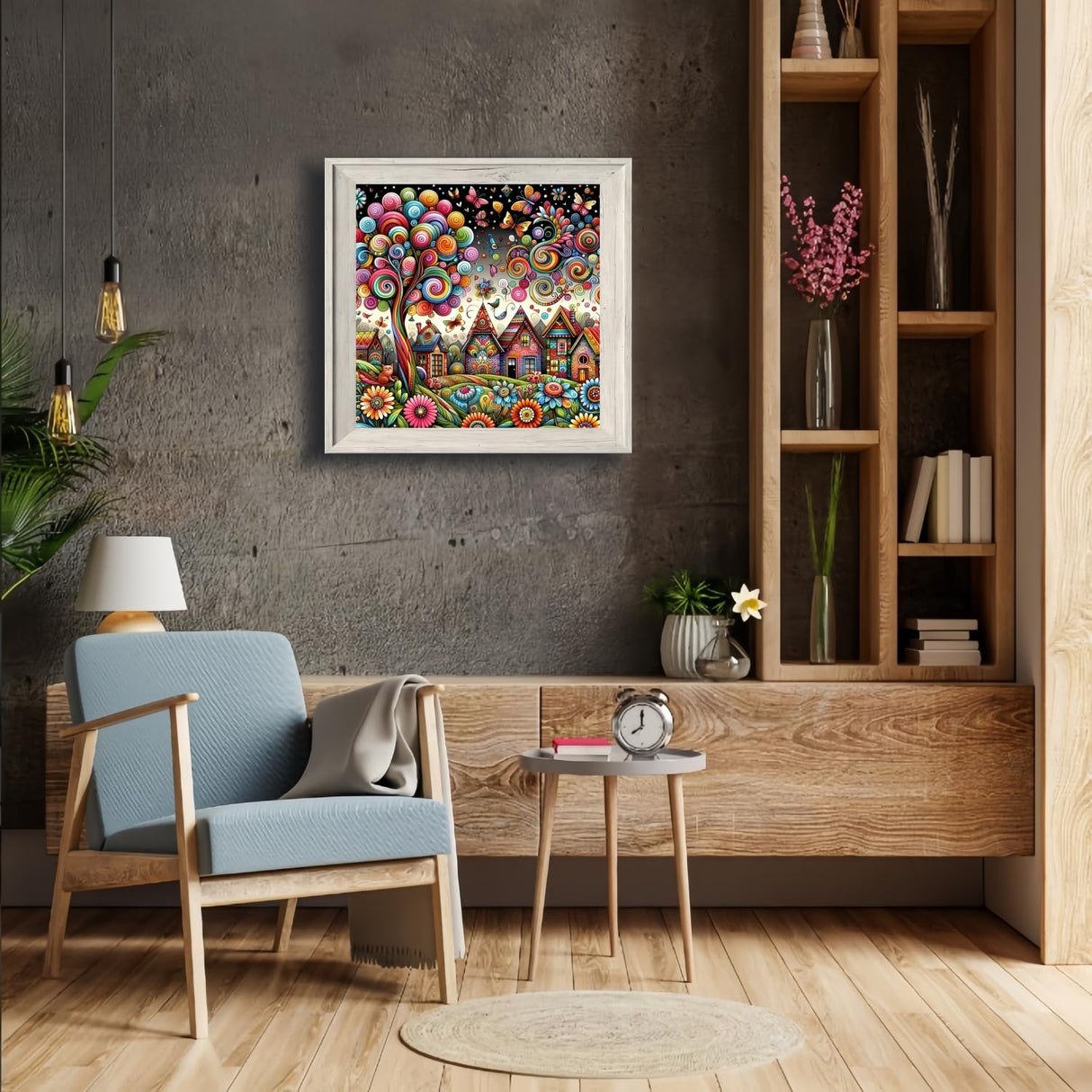 Acelii 5D Diamond Art Kits for Adults Beginners,Fantasy Fairytale Town DIY Full Round Drill Diamond Painting Kits, Paint by Diamonds Dots Gem Art Easy,Home Wall Decor 14X14 Inch Acelii