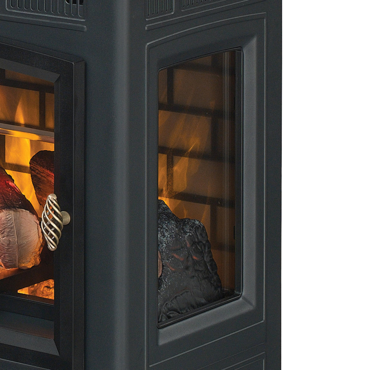 duraflame Freestanding Electric Fireplace Stove Heater with 3D Flame Effect for 1,000 Sq. Ft. Room, Black Duraflame