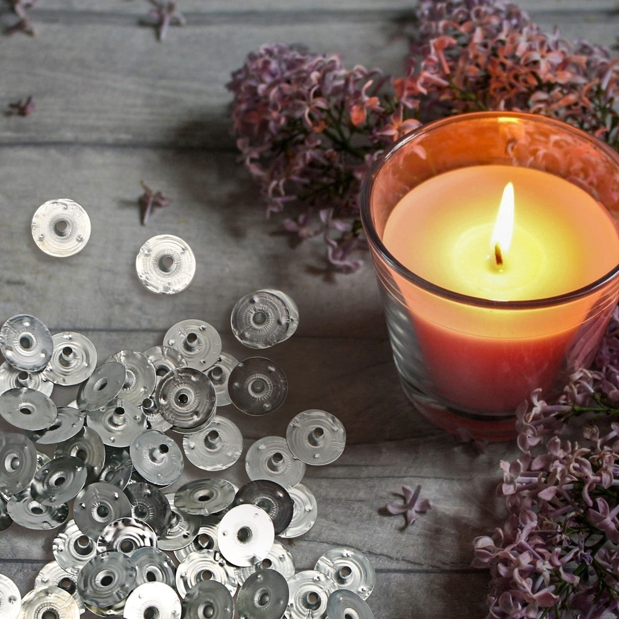 MILIVIXAY 800 pcs Candle Wick Tabs - Metal Candle Wick Sustainer Tabs MILIVIXAY
