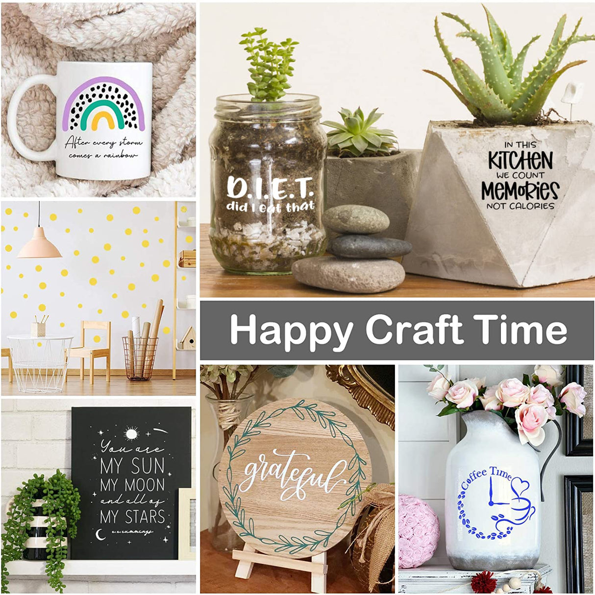 HTVRONT White Permanent Vinyl, White Vinyl for Cricut - 12" x 14 FT White Adhesive Vinyl Roll for Cricut, Silhouette, Cameo Cutters, Signs, Scrapbooking, Craft, Die Cutters (Glossy White) HTVRONT