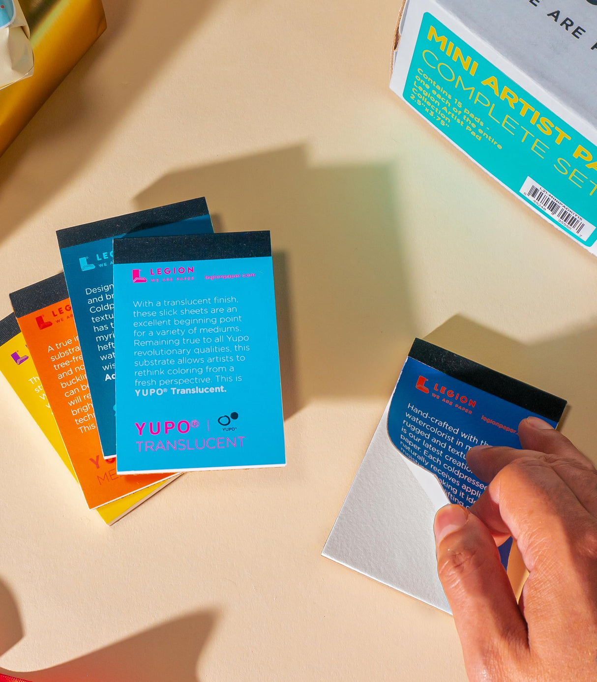 Legion Yupo Mini Artist Pad, 2.5 by 3.5 Inches, 10 Sheets, Translucent (L21-YUP197WH23) SENNELIER