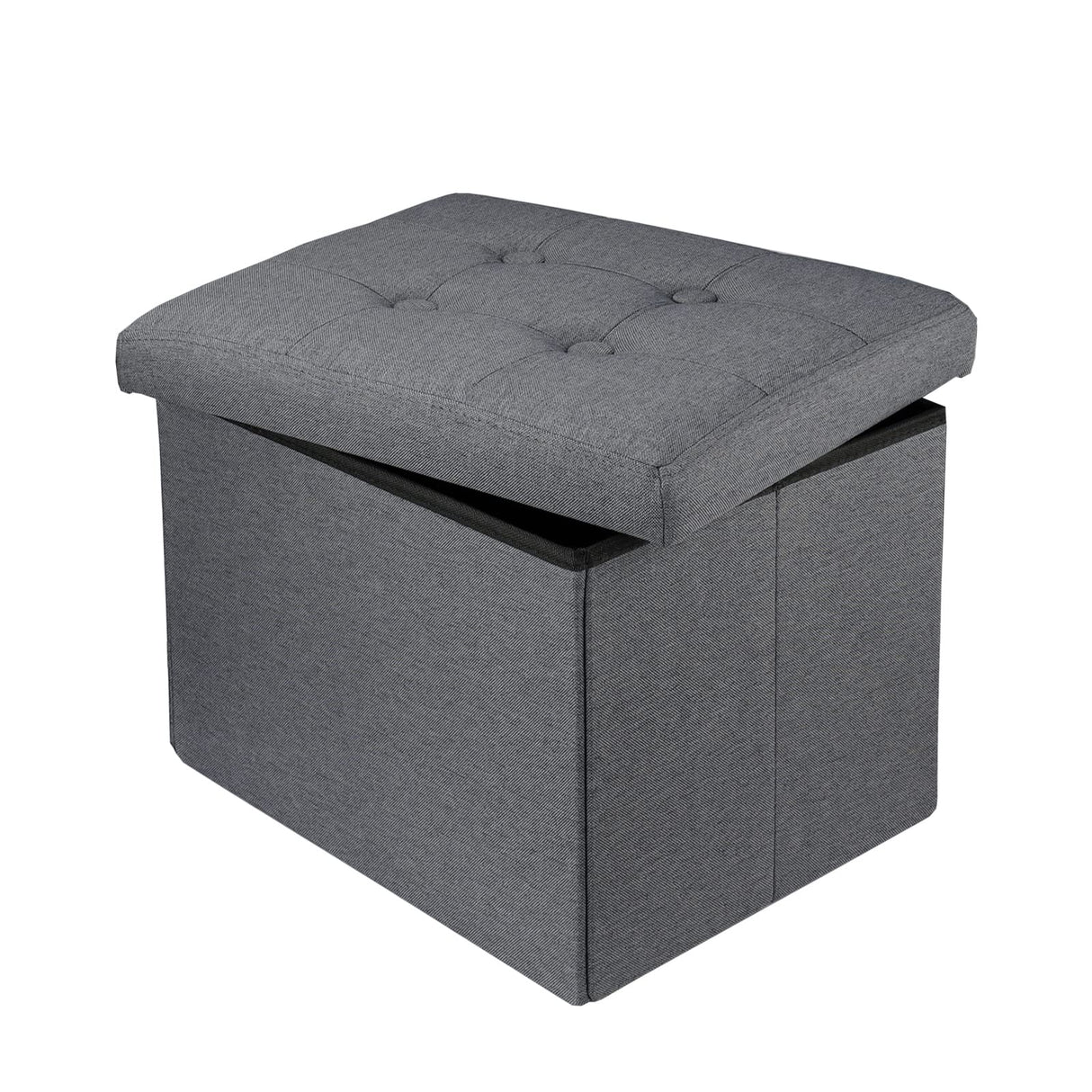 Hamgtrion Ottoman Storage Ottoman Collapsible Ottoman with Storage Foot Rest Small Ottoman Foot Stools Grey L17W13H13inches Hamgtrion
