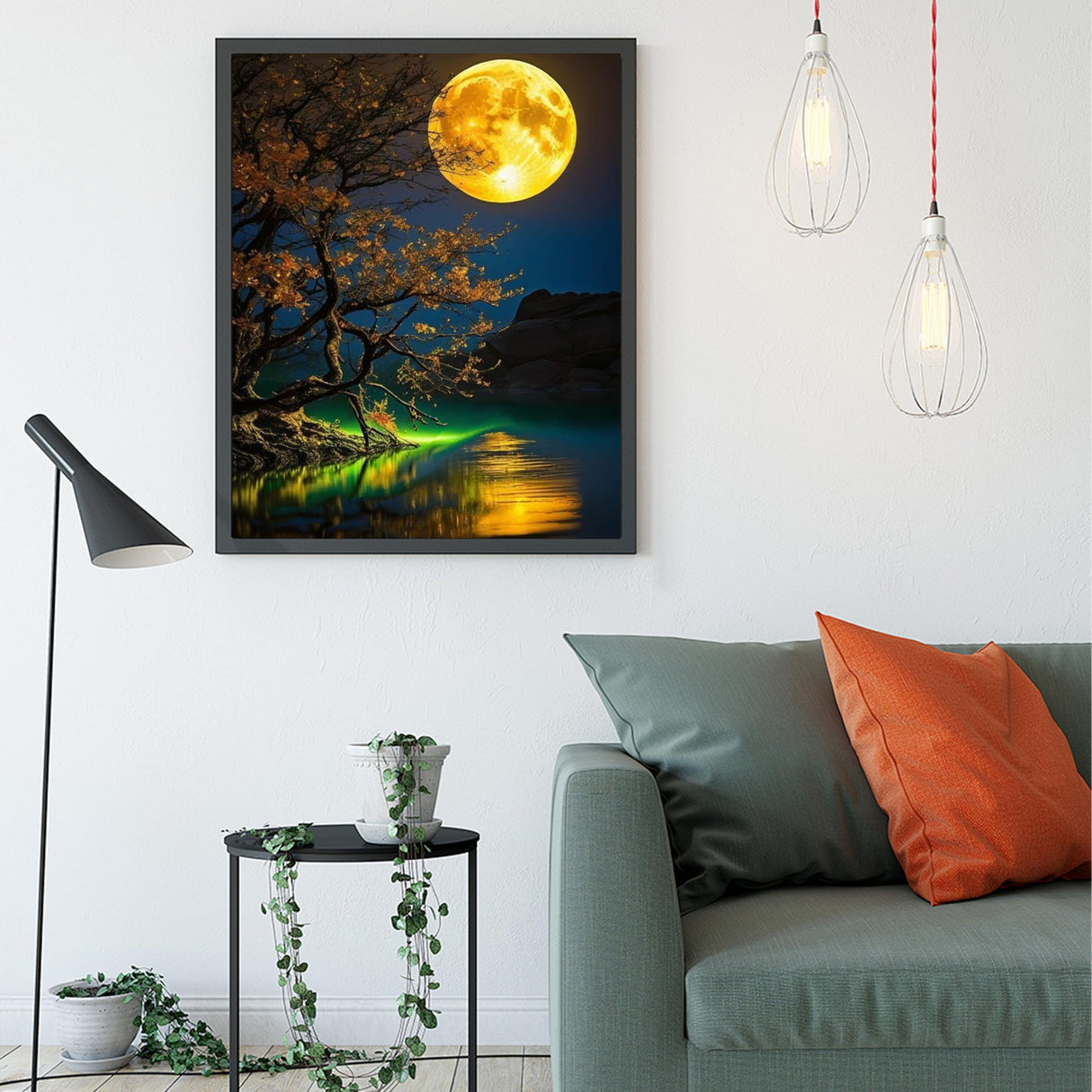 Ausanrl Moon Paint by Numbers Kits for Adults-Moon Paint by Numbers Adult,DIY Oil Painting Art Acrylic Adult Paint by Number Kits on Canvas Perfect for Gifts Home Wall Decor 16x20inch Ausanrl