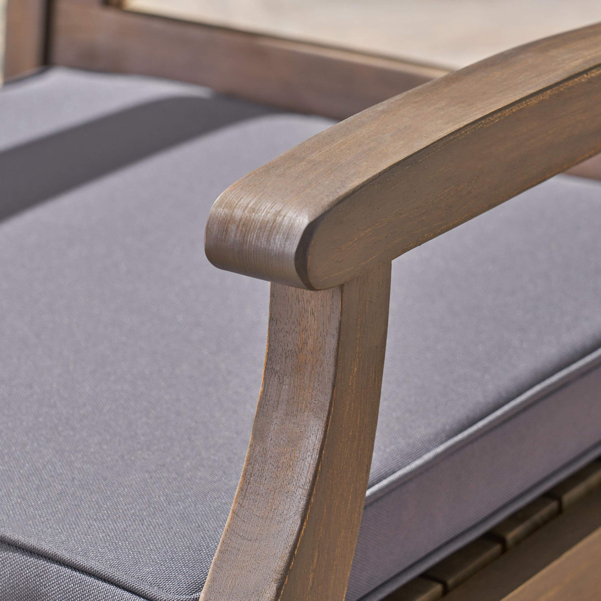 Christopher Knight Home Justin Outdoor 7 Piece Acacia Wood Dining Set, Teak, Gray Finish/Rustic Metal/Dark Gray Christopher Knight Home