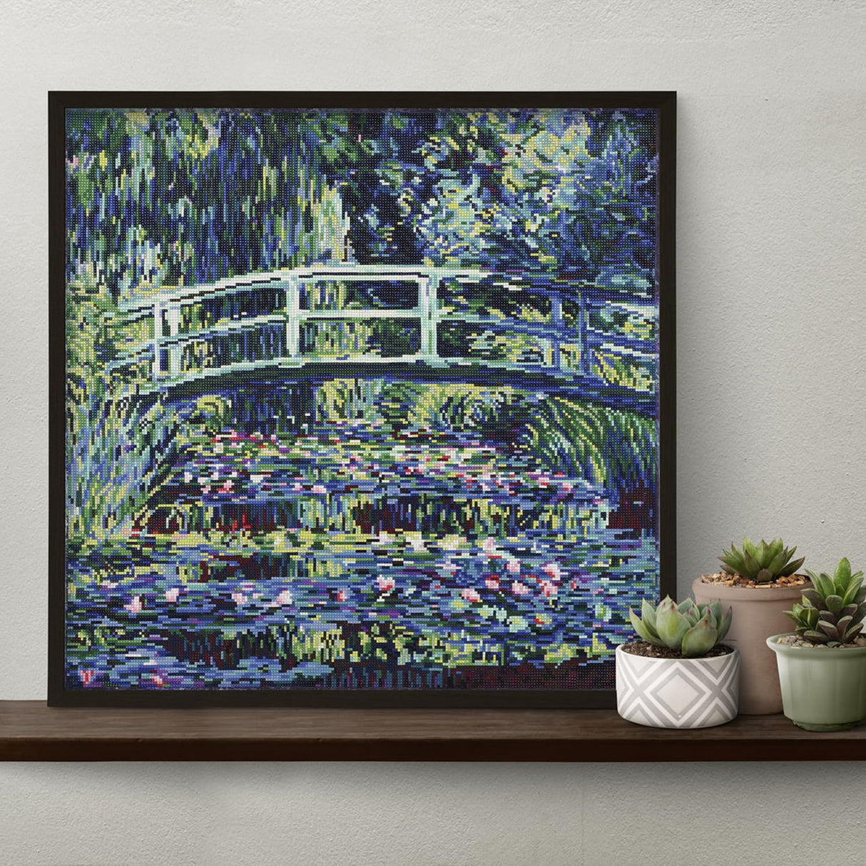 DIAMOND DOTZ Water Lilies and Japanese Bridge Diamond Painting Kits for Adults - Diamond Art Kits a Relaxing Creative Craft Kit with Dotz Gems 23.2x22.4 DIAMOND DOTZ