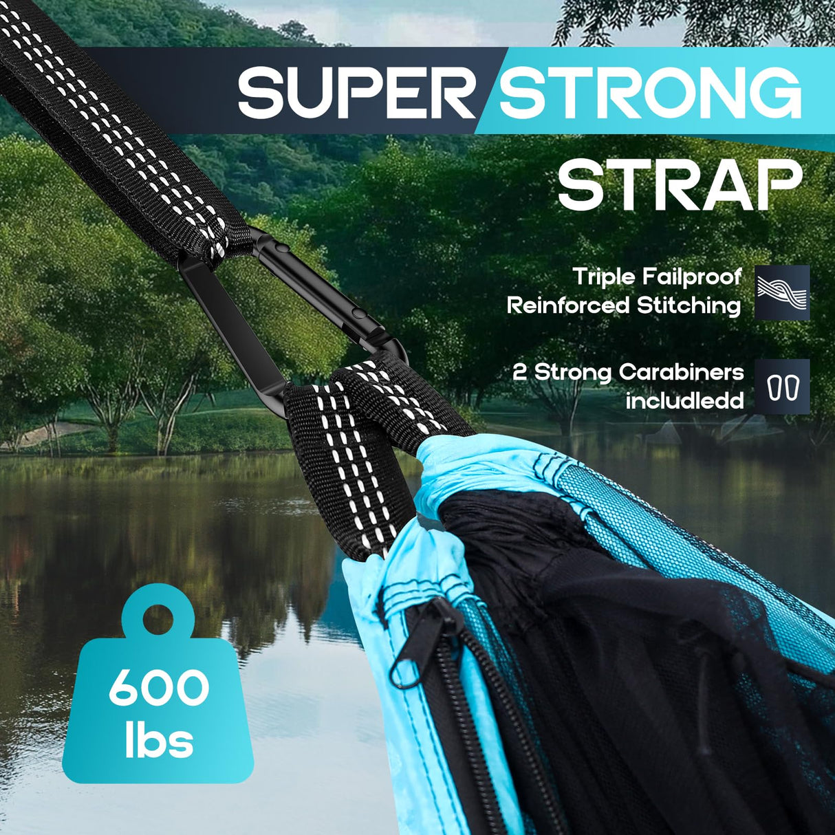 Camping Hammock Mosquito Net,Double & Single Portable Hammocks Hammocks with 2 Tree Straps,Hammock Tent for Travel Camping,Camping Accessories for Indoor Outdoor Hiking Backpacking Backyard Beach HGYI