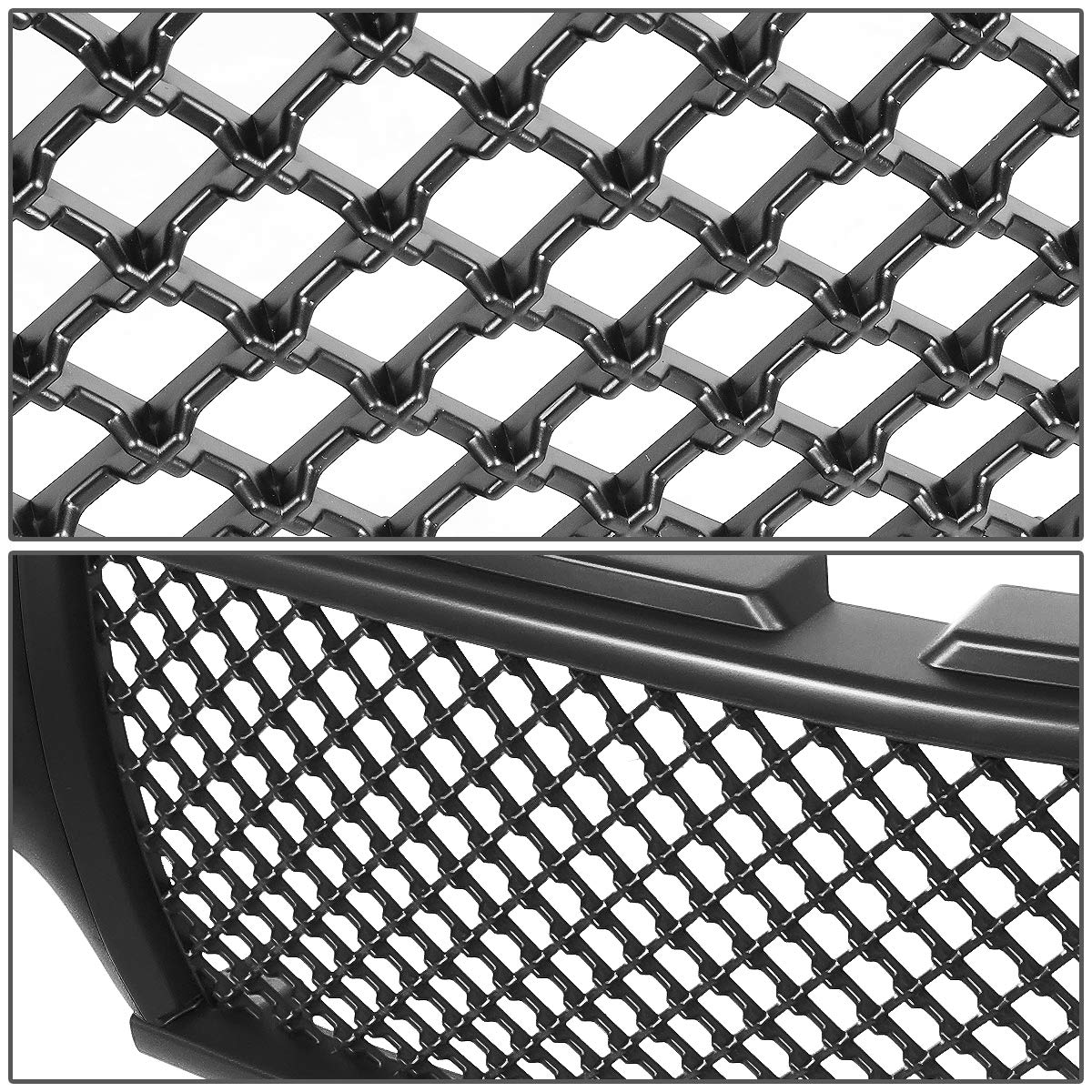 DNA MOTORING GRF-001-T1-MBK Badgeless Diamond Mesh Front Bumper Grille Compatible with 99-02 Silverado 1500 2500, 00-06 Tahoe/Suburban 1500 2500, Matte Black DNA MOTORING