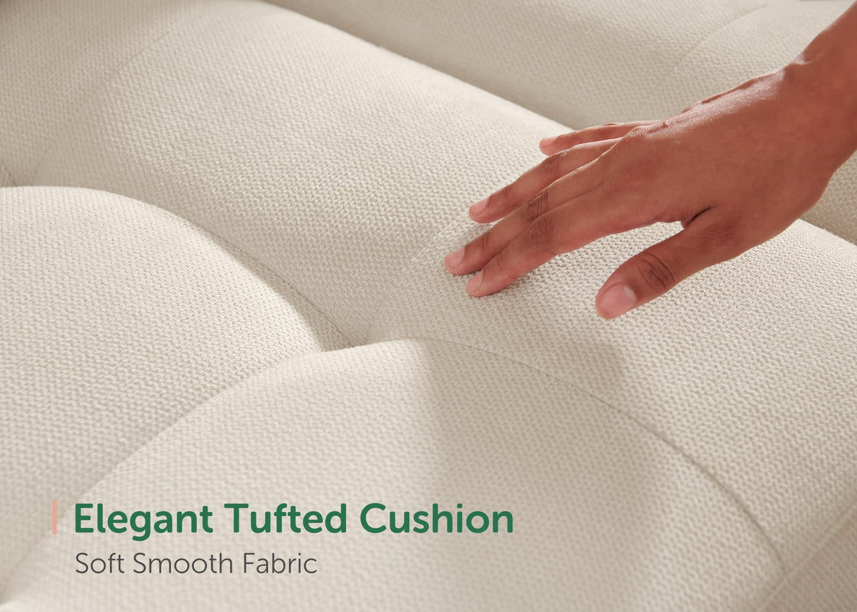 HONBAY Sleeper Sectional Sofa with Pull Out Bed, U Shaped Sectional Sleeper Couch with Storage Chaise, Convertible Sectional Sleeper Sofa Bed, Beige HONBAY