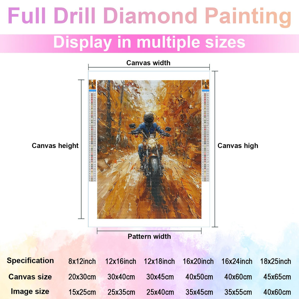 YOUSHIHA Motorcycle Diamond Painting Kits for Adults,Vehicle Diamond Painting Art Kit for Adult,5D Full Drill Diamond Dots Painting for Beginners Home Wall Decor Gifts 12x16 Inch YOUSHIHA