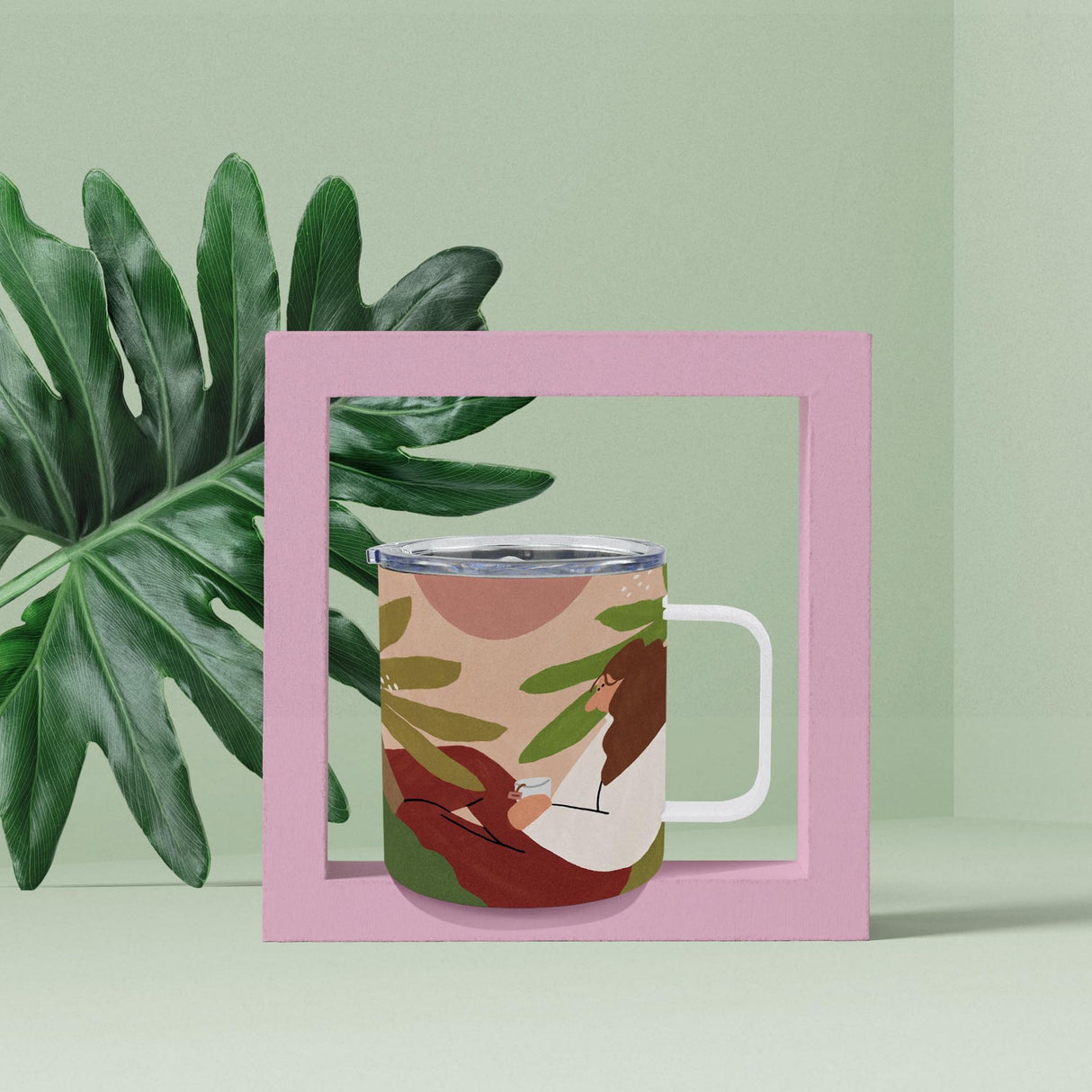 JYLJINGYULI 6 Pack 12 oz Sublimation Tumblers with handle Coffee Blanks, with Lid and Straw Cups Blank Bulk, Straight Skinny Insulated Cup Stainless Steel Water Bottle for Craft DIY… JYLJINGYULI