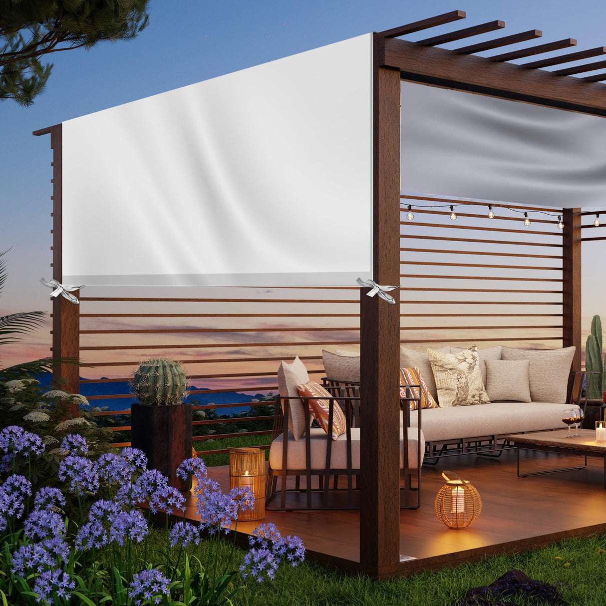 Wowangce Universal Pergola Replacement Canopy Outdoor Canopy Shade Cover Beige Waterproof Shade Canopy Top Cover for Outdoor Patio Porch Backyard(12 x 10 Ft) Wowangce