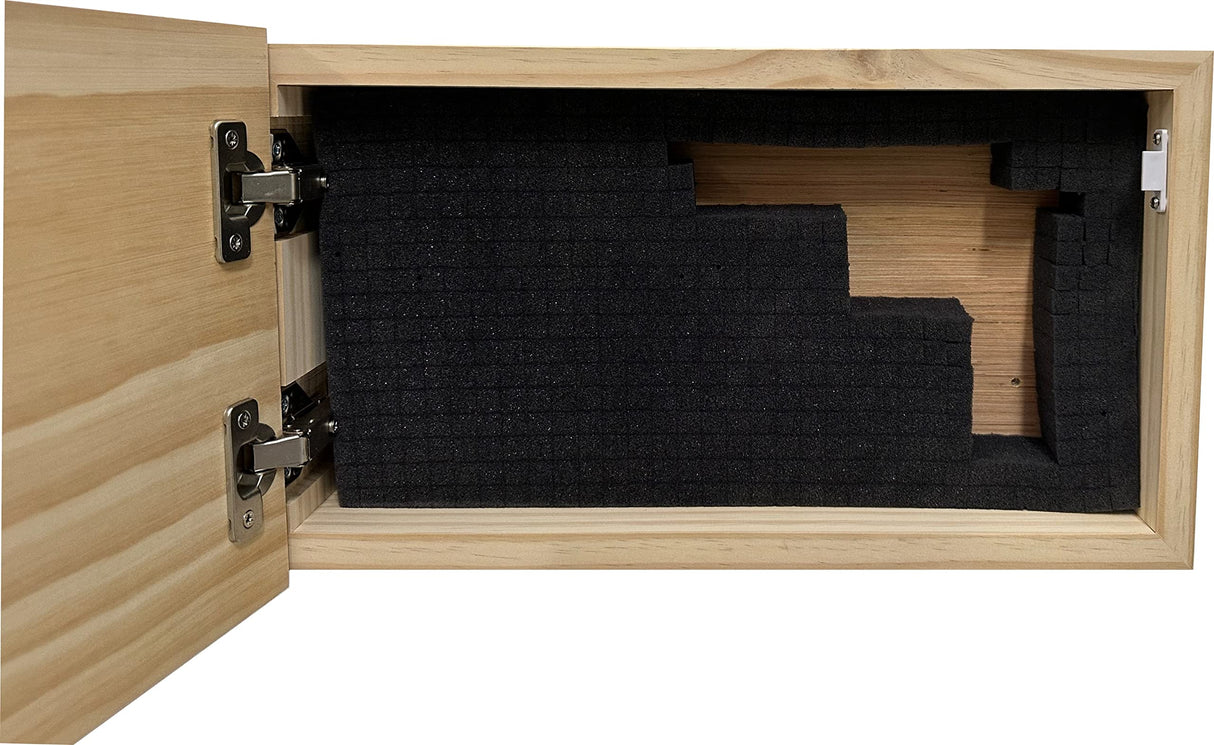 American Flag Concealed Gun Cabinet, Hidden Gun Storage American Flag (Black) Bellewood Designs