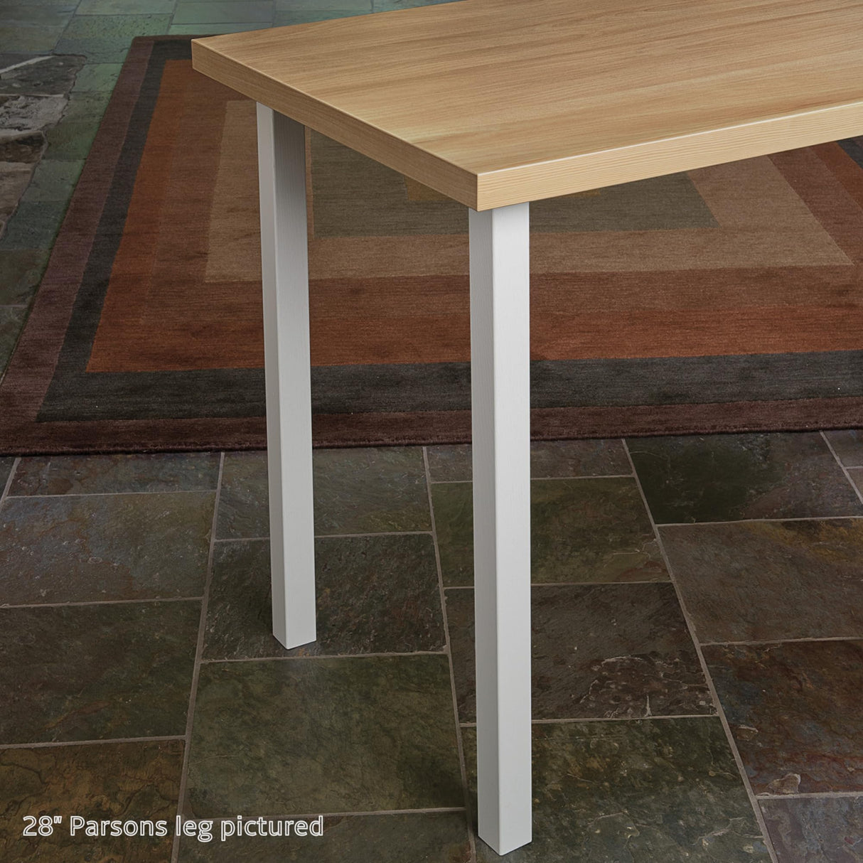 Waddell Parsons Square Table Leg (4 Count, 15" H) | Quick Mount Ash Wood Coffee Table Legs with 5/16" #18 Hanger Bolt | Replacement Decorative Unfinished Furniture Legs for DIY Home Improvement Waddell