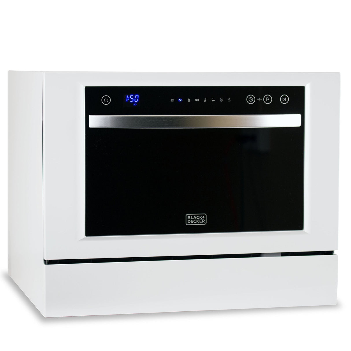 BLACK+DECKER BCD6W 6 Place Setting ENERGY STAR Portable Compact Countertop Dishwasher BLACK+DECKER