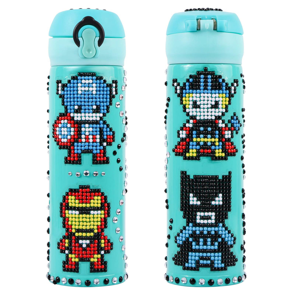 MEIEST Decorate Your Own Water Bottle with Hero 5D Diamond Art Painting Stickers Kits & Glitter Gems MEIEST