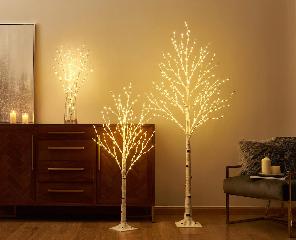 LITBLOOM Lighted Birch Twig Tree with Fairy Lights 4FT 200 LED Lights for Indoor Outdoor Home Christmas Easter Holiday Decoration LITBLOOM