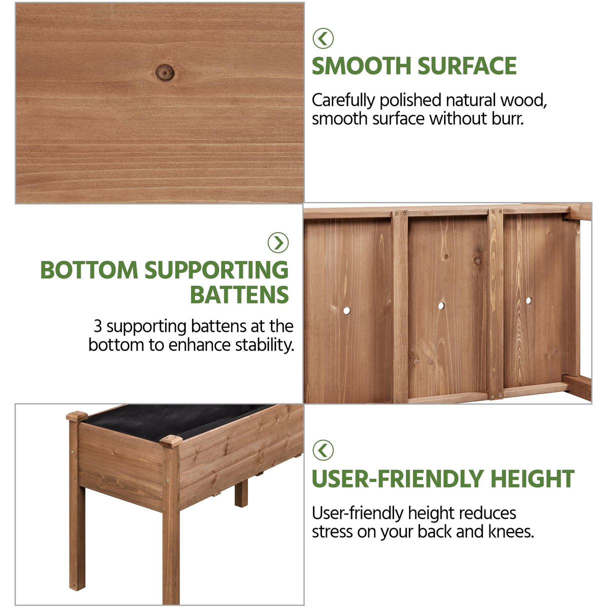 Yaheetech 2pcs Raised Garden Bed 48x24x30in Elevated Wooden Horticulture Planter Box with Legs Standing Growing Bed for Gardening/Backyard/Patio/Balcony, Dark Brown Yaheetech