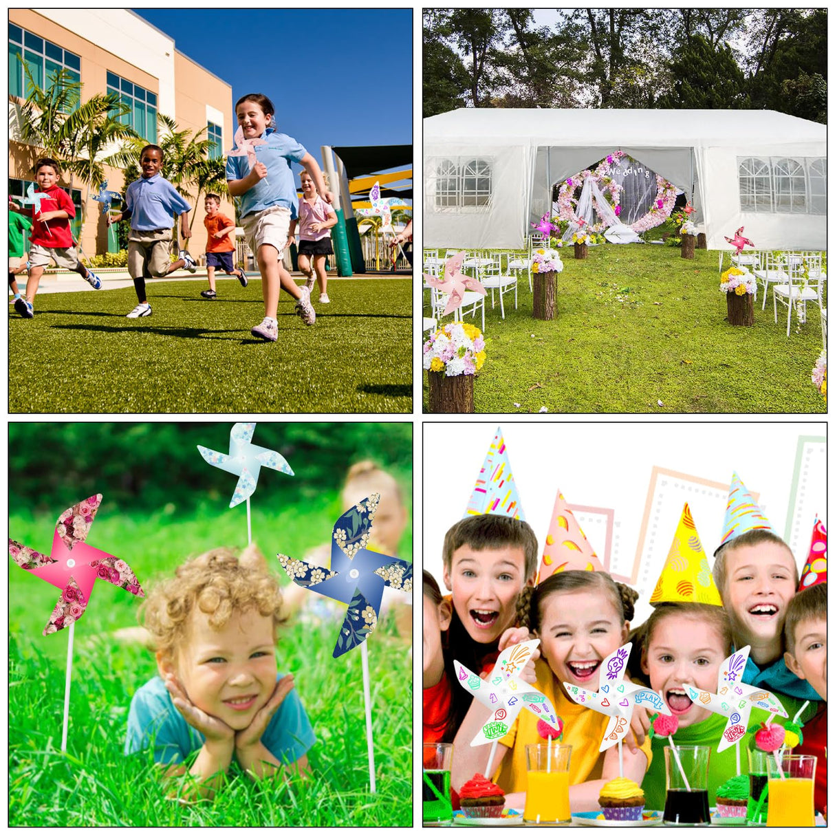 24 Pack Sublimation Blank Pinwheels DIY Pinwheels Craft Color Your Own Wind Spinners Toy Crafts DIY White Pinwheels Painting Party Favors Pinwheels (24pcs Paper Pinwheels) Cevhzoe