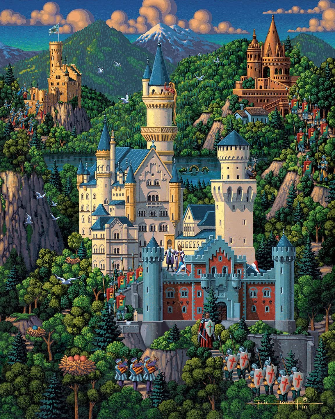 Dowdle Jigsaw Puzzle - Neuschwanstein Castle - 1000 Piece D·O·W·D·L·E